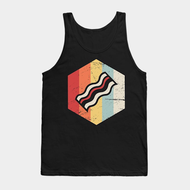 Retro Distressed Bacon Icon Tank Top by MeatMan